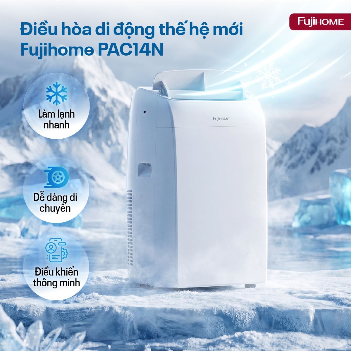 Hình ảnh chi tiết FUJIHOME PAC14N – Điều hòa di động thế hệ mới, thông minh và tiết kiệm điện - Ảnh số 14