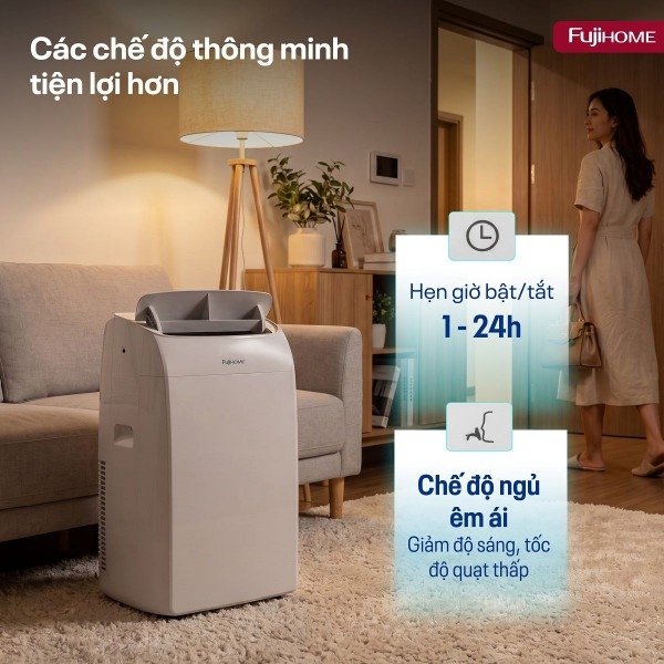 Hình ảnh chi tiết FUJIHOME PAC14N – Điều hòa di động thế hệ mới, thông minh và tiết kiệm điện - Ảnh số 4