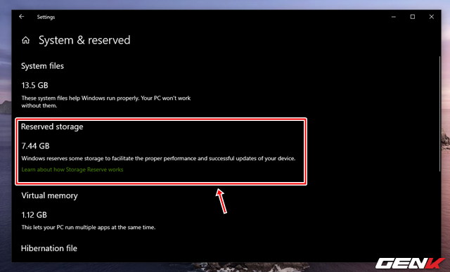 Reserved Storage trên Windows 10 May 2019 là gì? Có nên vô hiệu hóa nó hay không?