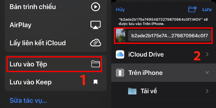 Cuối cùng, chọn Save Image để lưu ảnh từ iCloud vào iPhone.