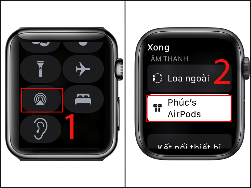 Kết nối AirPods với cùng một iCloud với Apple Watch
