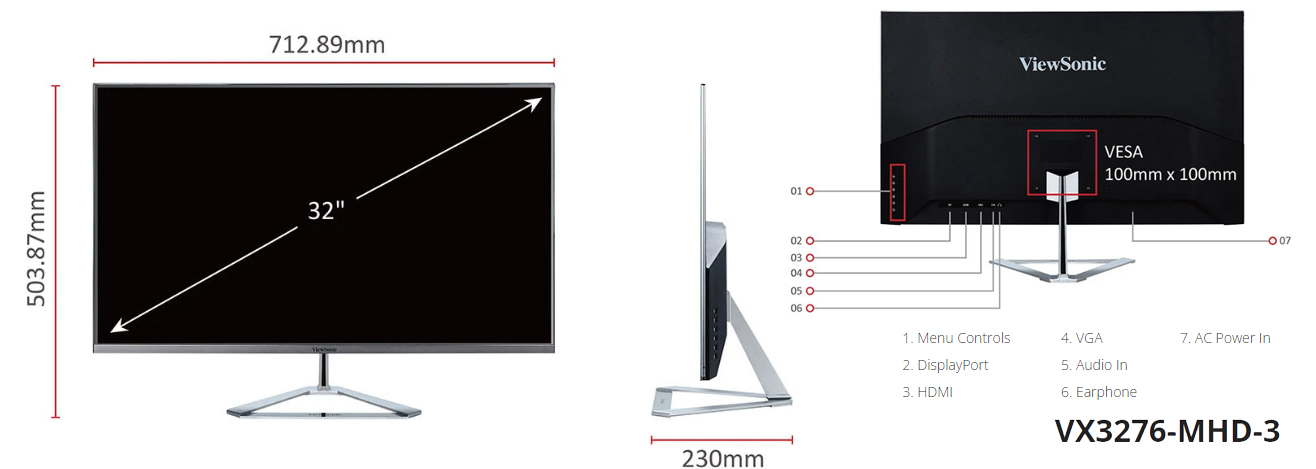 Viewsonic VX3276-MHD-3