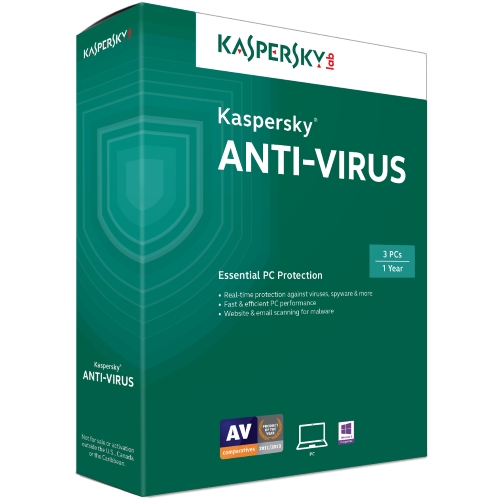 Phần mềm Kaspersky Antivirus 3 PC - bảo vệ toàn diện cho hệ thống gồm 3 máy tính