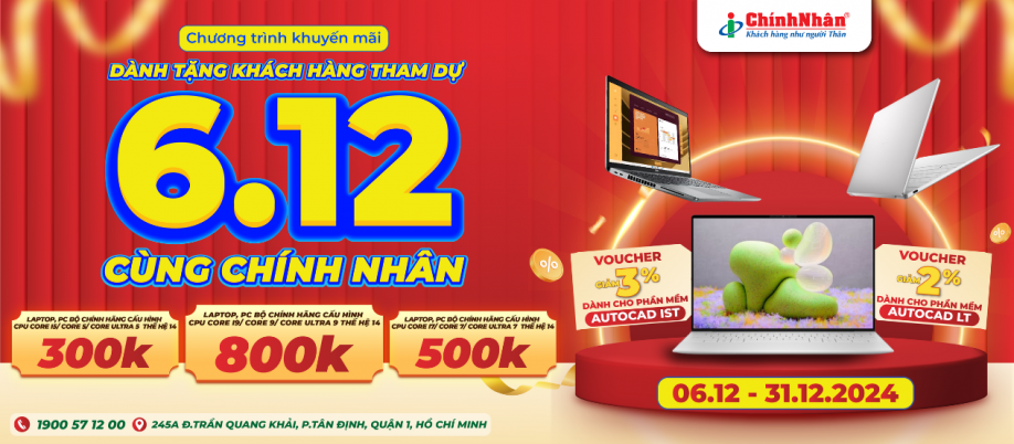 CHƯƠNG TRÌNH KHUYẾN MÃI DÀNH CHO KHÁCH THAM DỰ EVENT 6/12 CÙNG CHÍNH NHÂN