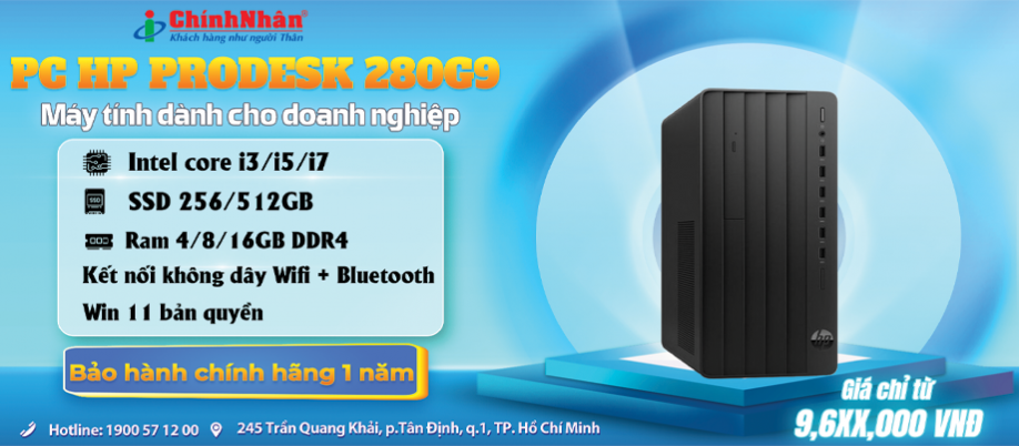 PC HP PRO TOWER 280 G9 PCI/i3-12100/ 8GB RAM/ 256GB SSD/ WIN 11 HOME/72J47PA