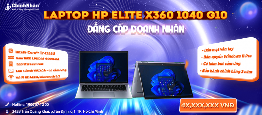 Laptop HP Elite X360 1040 G10 I7-1355U/ 16GB / 1TB SSD/14INCH WUXGA Touch/Pen/Win 11 Pro/876D3PA